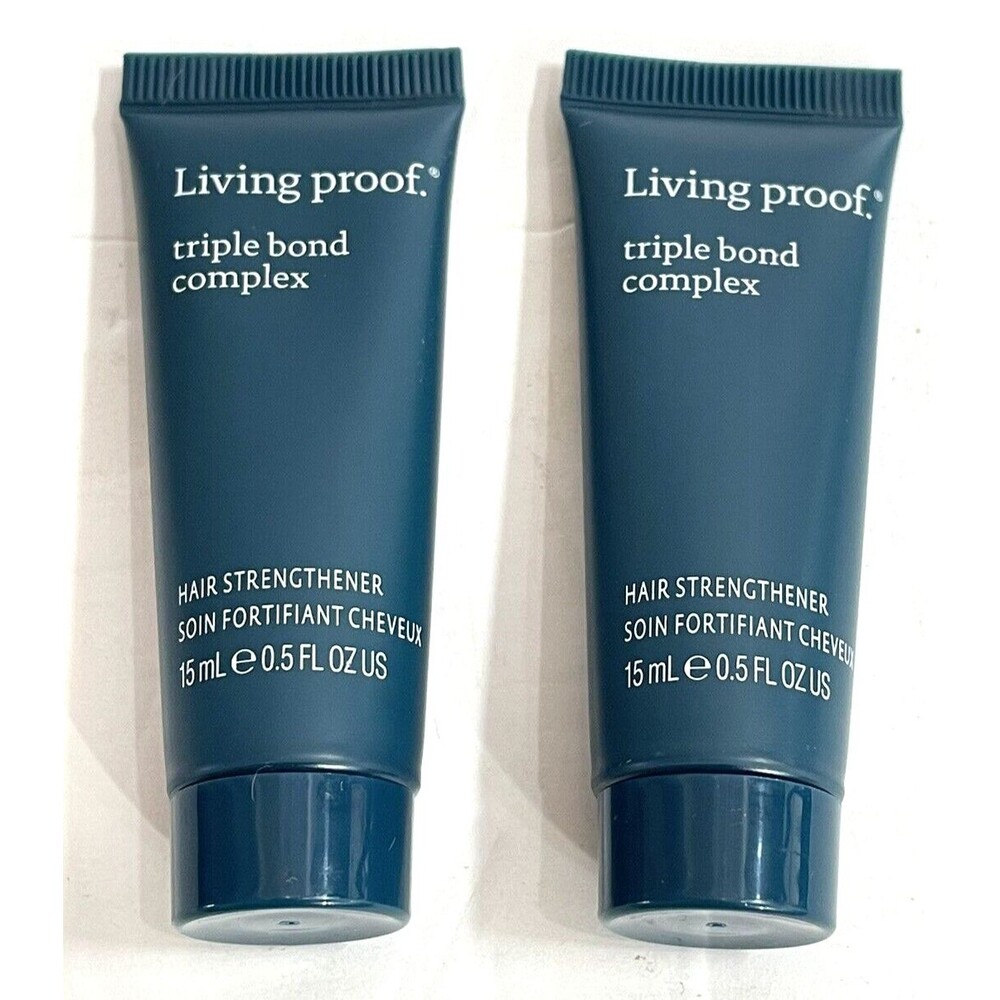 Living Proof Triple Bond Complex Hair Strengthener 0.5 oz Lot 2 travel size